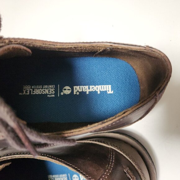 Timberland Mens Coltin Low Dark Brown Leather Shoes 8.5 - Picture 10 of 16